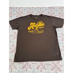 Banana Expression Arizona 1912 Graphic T-Shirt Mens 2XL Brown Cotton Made in USA